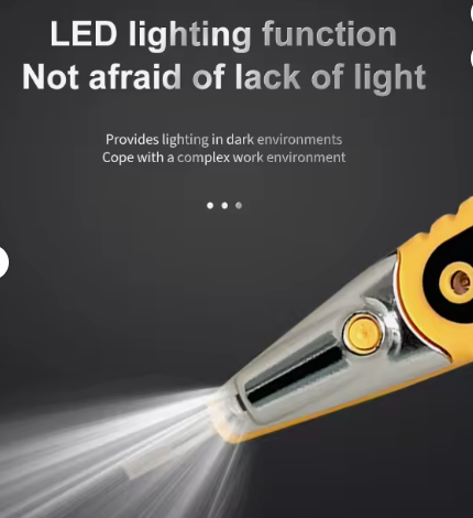 طرف معدني مع إضاءة LED على المنتج
